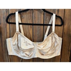 DELIMIRA Soft Strapless Bra Size 44F Unlined Underwire Minimizer Soft Tan NWT